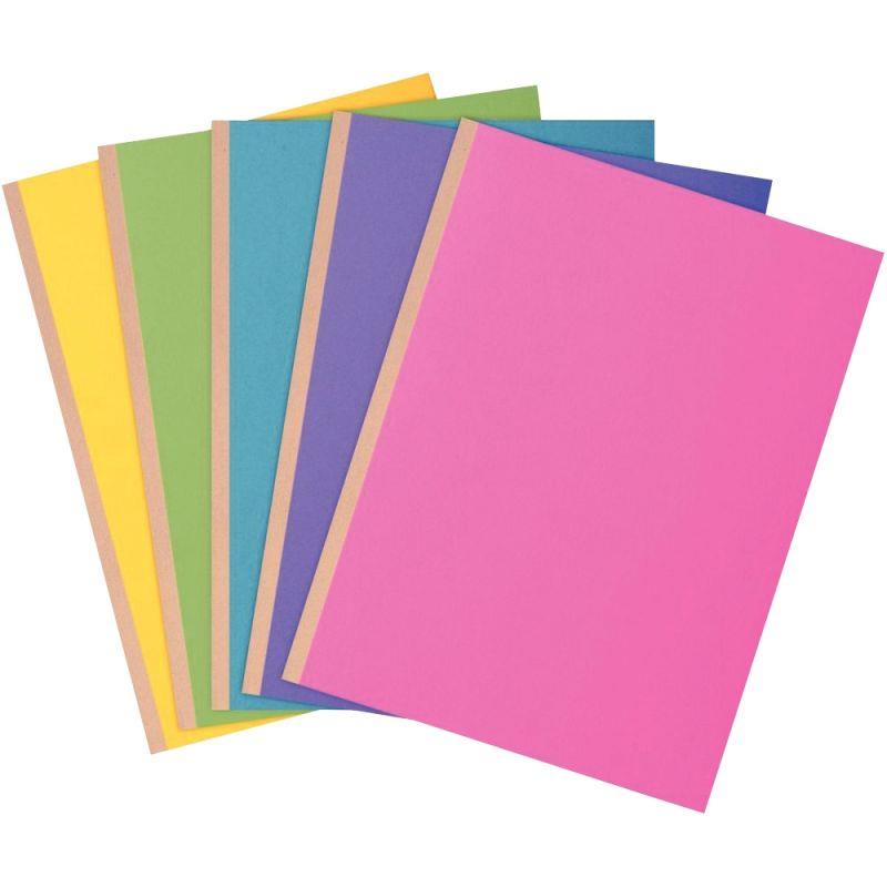 Ref. 75809, Paquet de 10 chemises rigides ROCKS 320g dos toilé, coloris assortis, marque EXACOMPTA