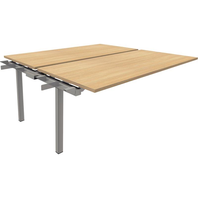 Ref. 92329, Bureau fixe suivant L180cm Conect chêne clair / alu, marque N.C