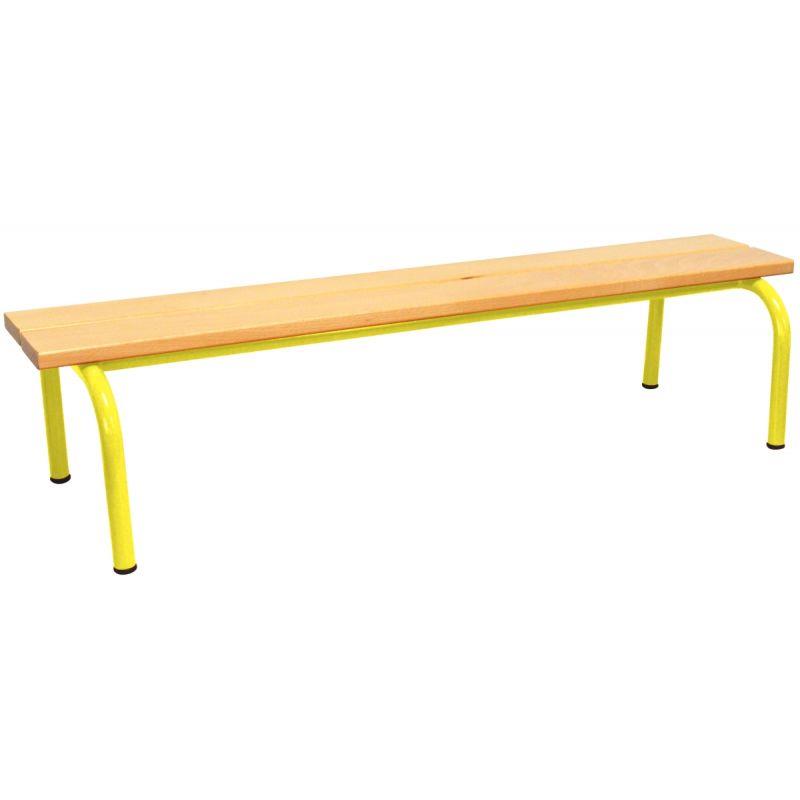 Ref. 92348, Banc sans dossier L120cm T1 jaune, Jaune, marque N.C