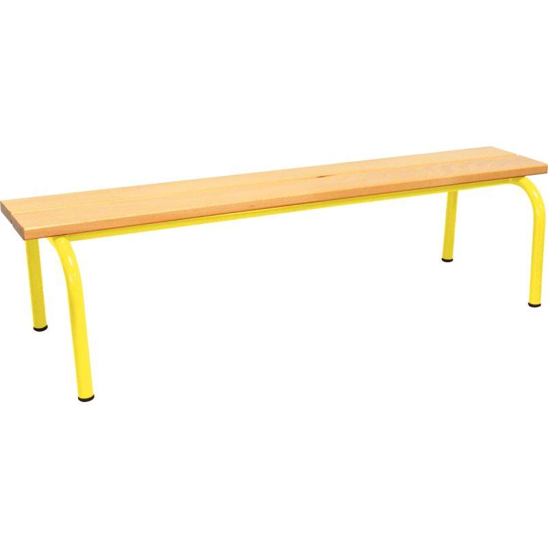 Ref. 92349, Banc sans dossier L120cm T2 jaune, Jaune, marque N.C