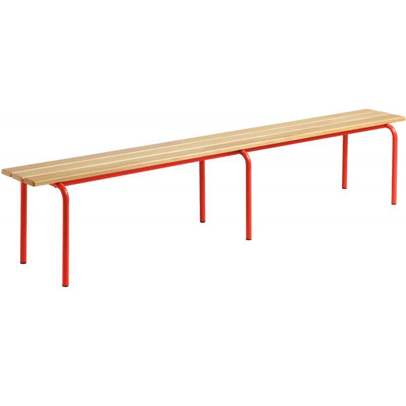 Ref. 92352, Banc sans dossier L200cm T2 rouge, Rouge, marque N.C