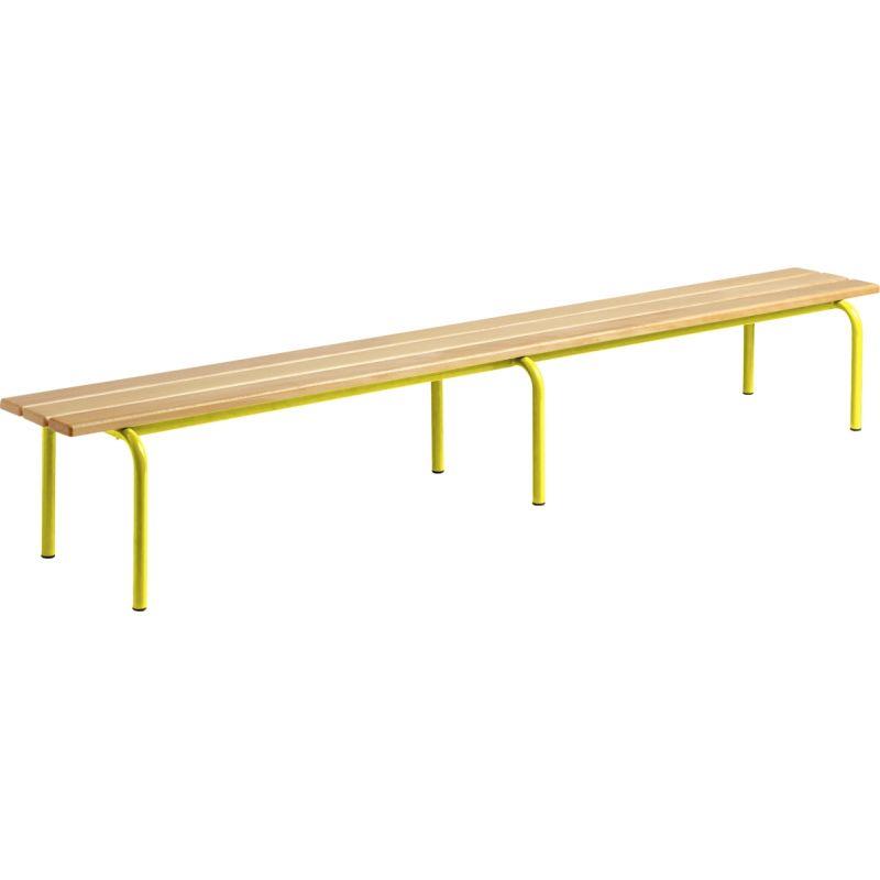 Ref. 92354, Banc sans dossier L200cm T1 jaune, Jaune, marque N.C