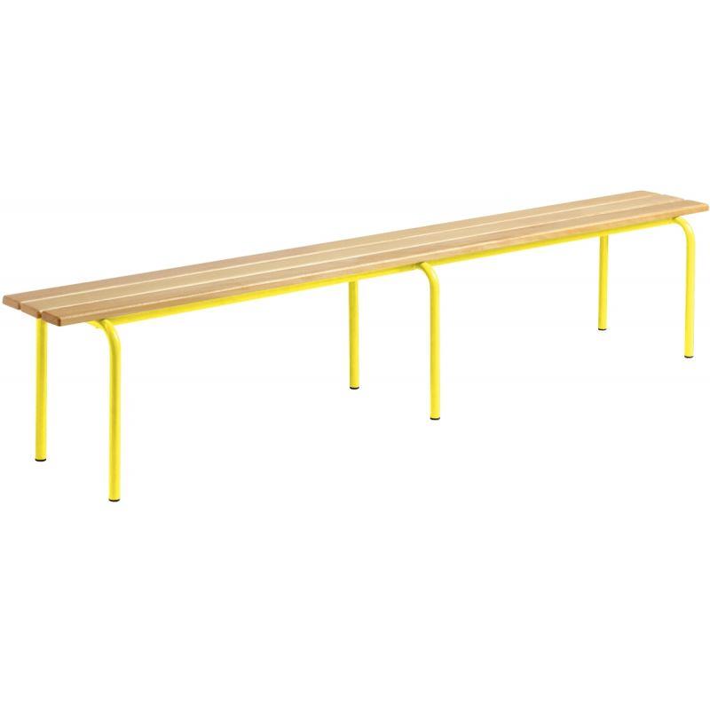 Ref. 92355, Banc sans dossier L200cm T2 jaune, Jaune, marque N.C