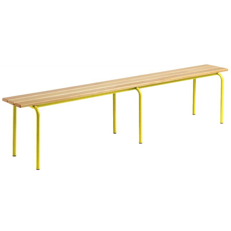 Ref. 92356, Banc sans dossier L200cm T3 jaune, Jaune, marque N.C