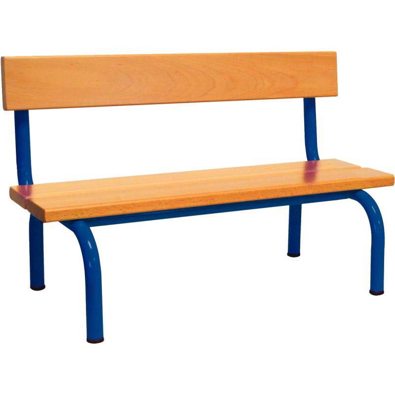 Ref. 92357, Banc avec dossier L120cm T2 bleu, marque N.C