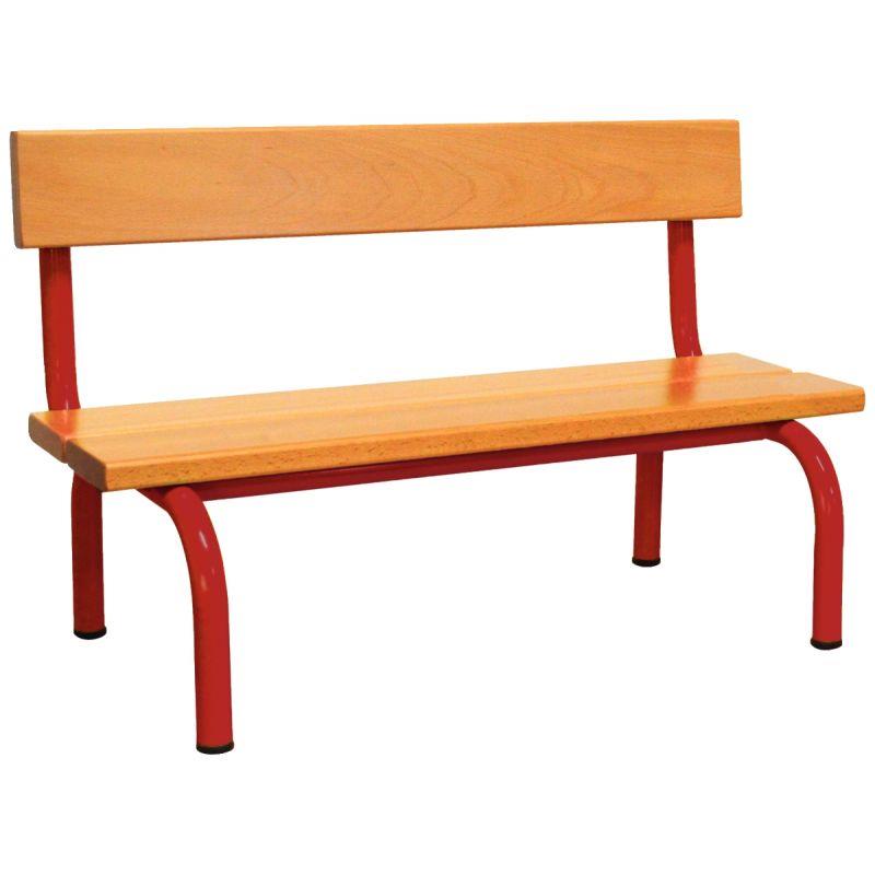 Ref. 92358, Banc avec dossier L120cm T2 rouge, marque N.C
