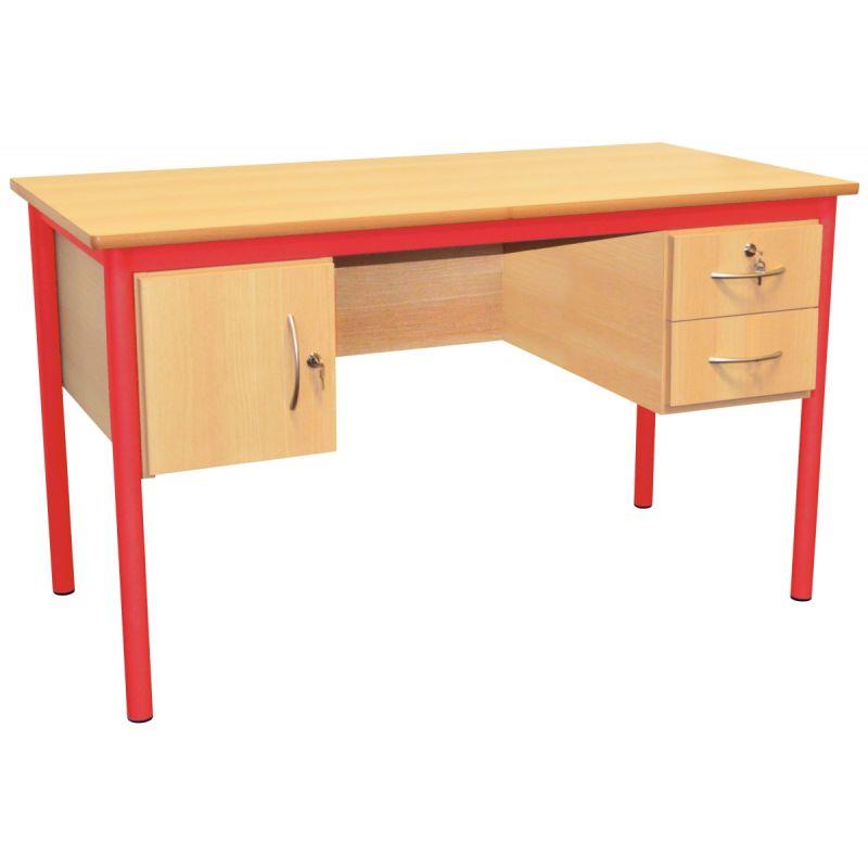 Ref. 92947, Bureau du professeur 130x65cm rouge, Rouge, marque N.C