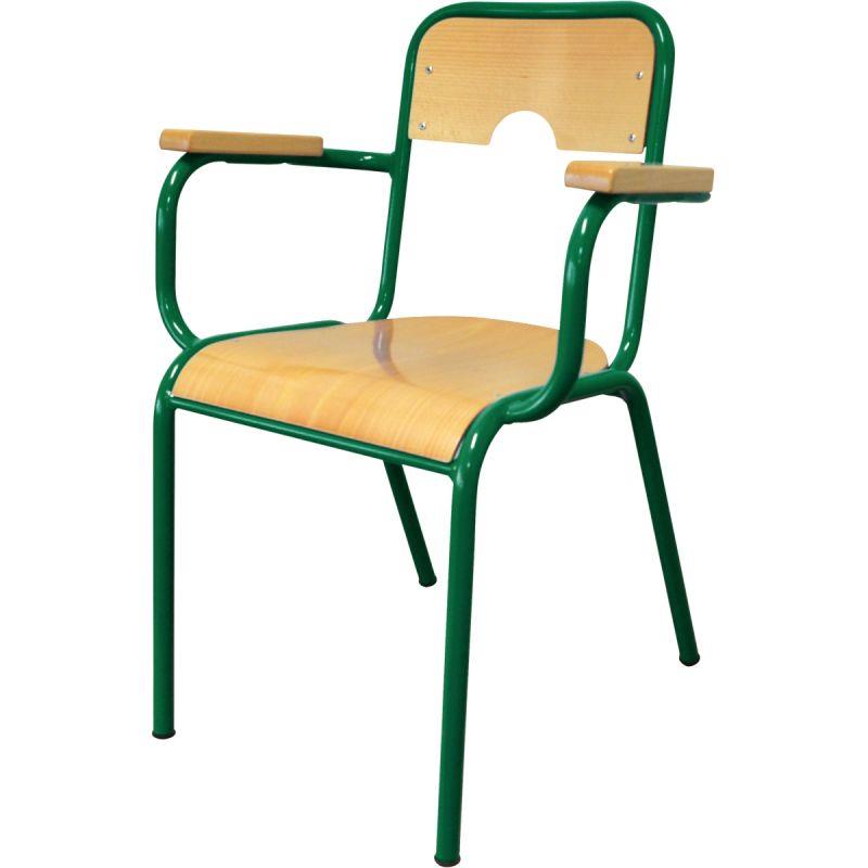 Ref. 92960, Chaise du professeur avec accoudoirs T6 vert, Vert, marque N.C