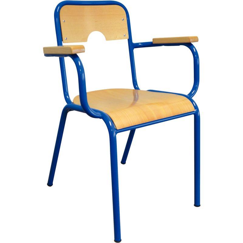 Ref. 92962, Chaise du professeur avec accoudoirs T6 bleu, Bleu, marque N.C