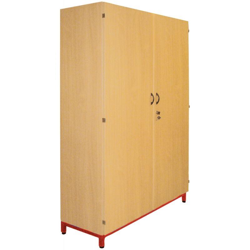 Ref. 92965, Armoire haute portes battantes 180x120x45cm rouge, Rouge, marque N.C