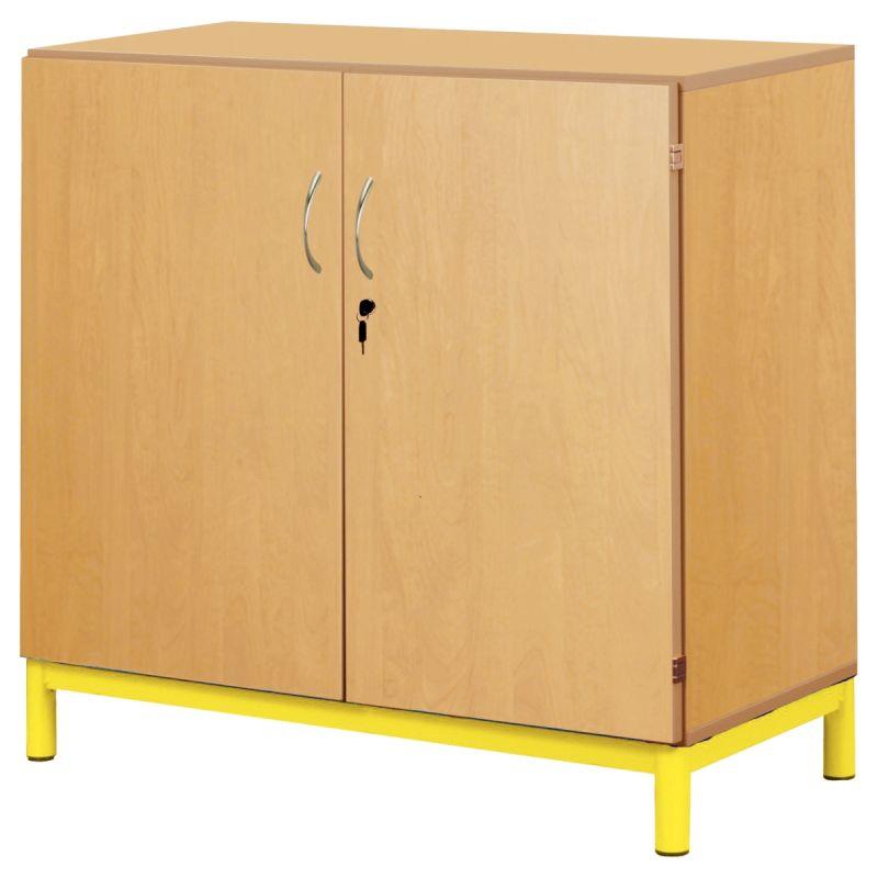 Ref. 92971, Armoire basse portes battantes 95x120x45cm jaune, Jaune, marque N.C