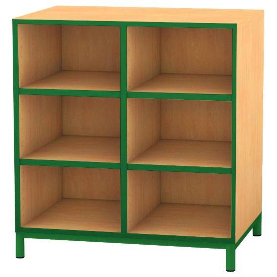 Ref. 92972, Meuble 6 cases vert, Vert, marque N.C