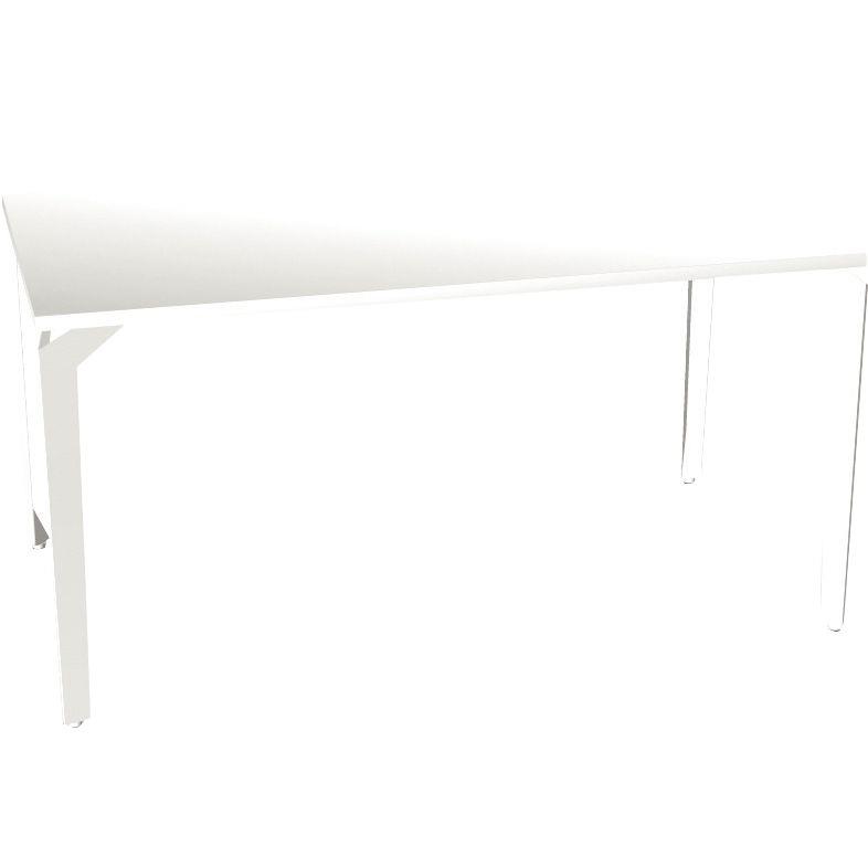 Ref. 93322, Bureau individuel élément départ L140 cm Paris plateau Blanc piètement Blanc, marque HARMONY