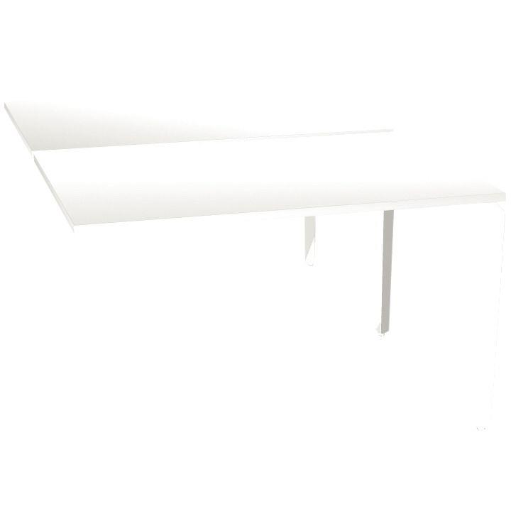 Ref. 93350, Bureau poste face à face élément suivant L120 cm Paris plateau Blanc piètement Blanc, marque HARMONY