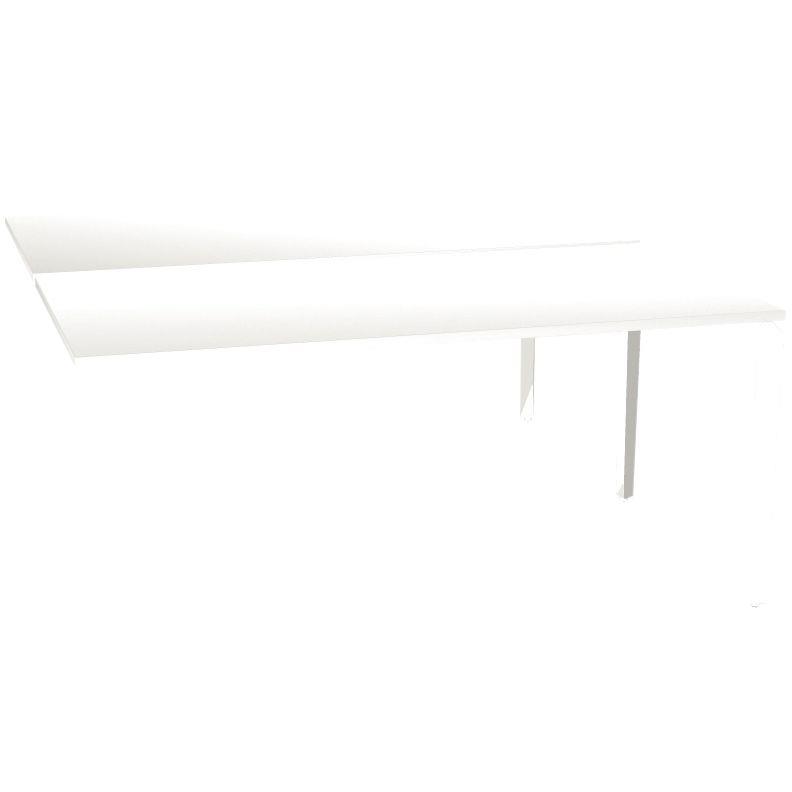 Ref. 93358, Bureau poste face à face élément suivant L160 cm Paris plateau Blanc piètement Blanc, marque HARMONY