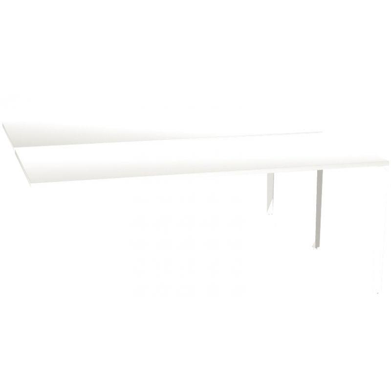 Ref. 93362, Bureau poste face à face élément suivant L180 cm Paris plateau Blanc piètement Blanc, marque HARMONY