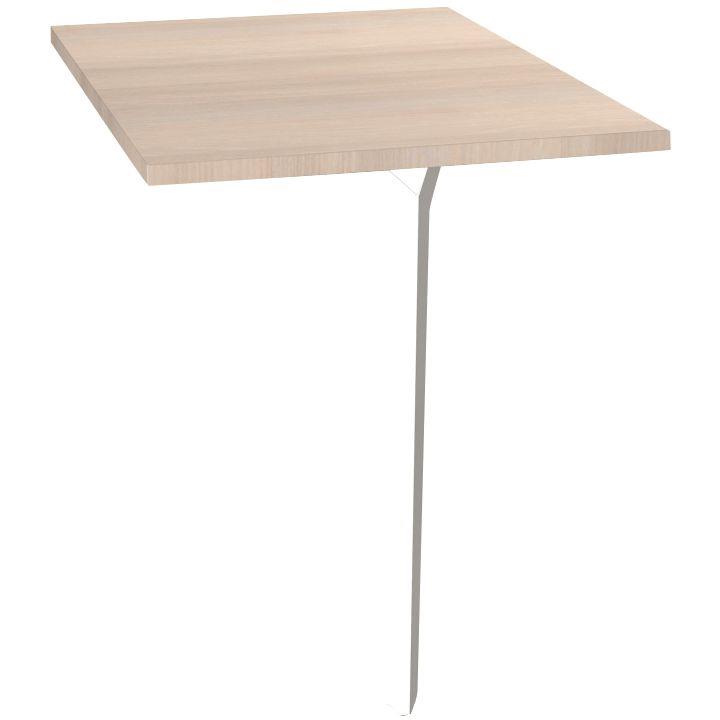 Ref. 93383, Retour bureau éco L80 cm Paris plateau Blanc piètement Blanc, marque HARMONY