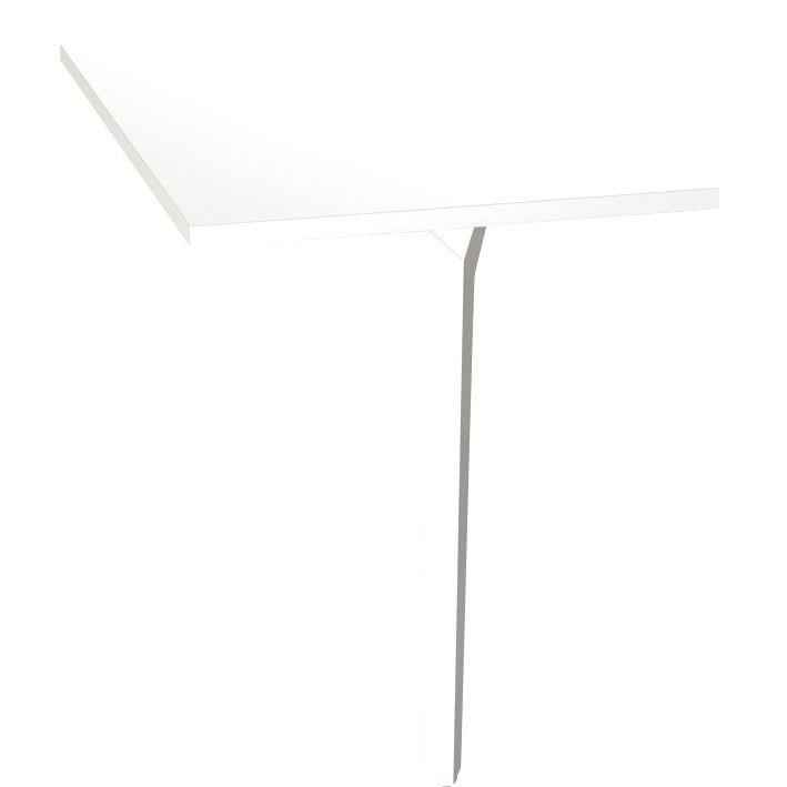 Ref. 93386, Retour bureau éco L100 cm Paris plateau Acacia piètement Blanc, marque HARMONY