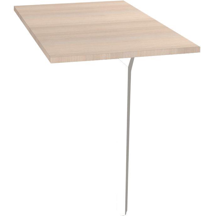 Ref. 93387, Retour bureau éco L100 cm Paris plateau Blanc piètement Blanc, marque HARMONY