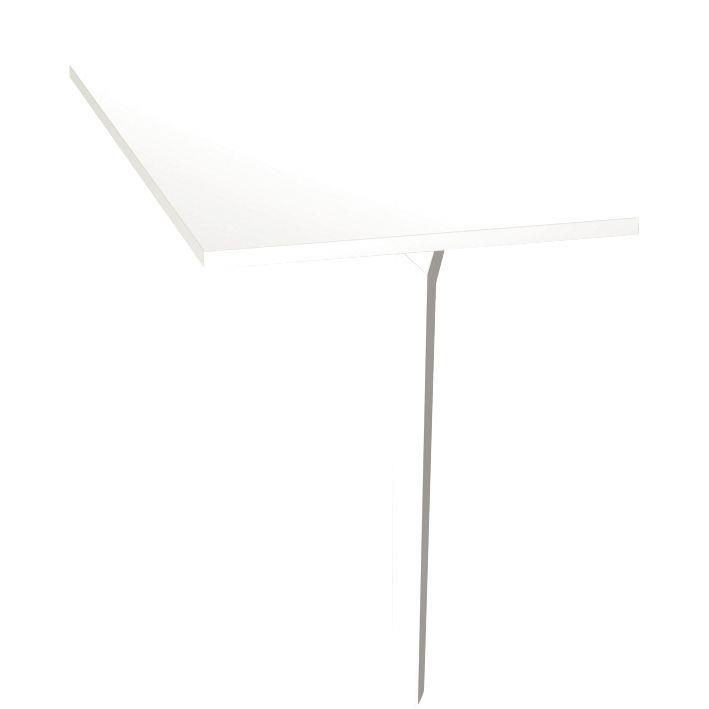Ref. 93390, Retour bureau éco L120 cm Paris plateau Acacia piètement Blanc, marque HARMONY