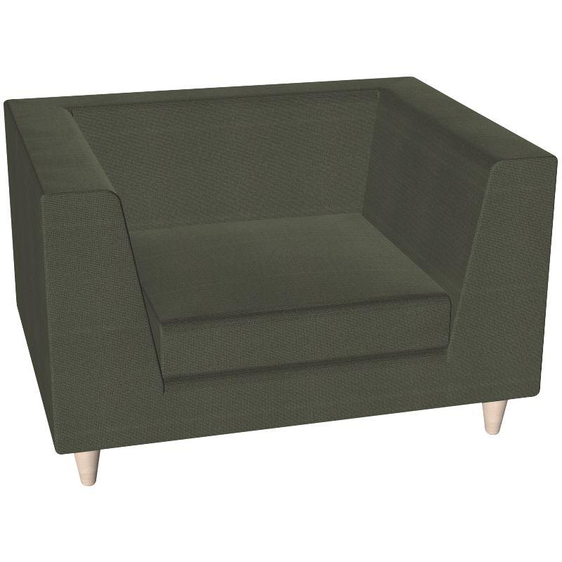Ref. 93605, Canapé Lounge 1 place L91cm tissu uni cyprès, marque HARMONY