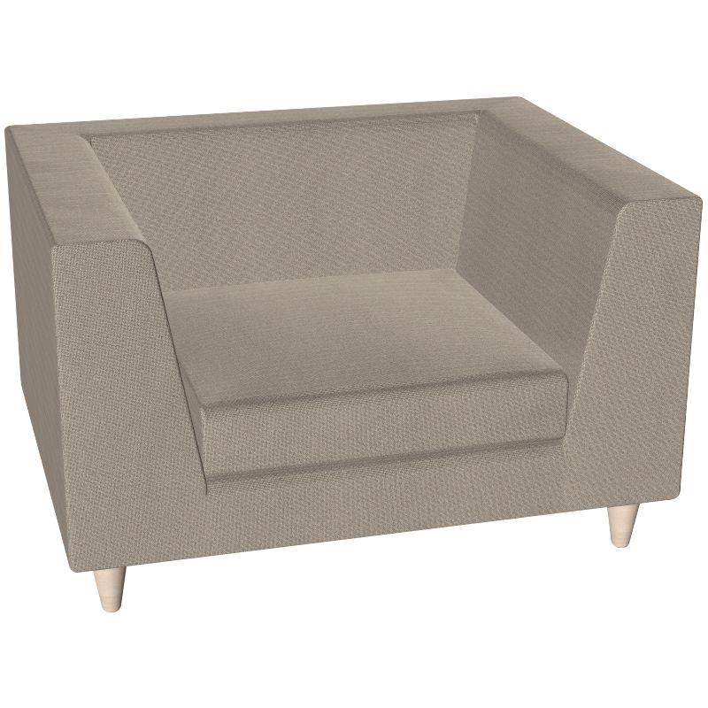 Ref. 93606, Canapé Lounge 1 place L91cm tissu uni givre, marque HARMONY
