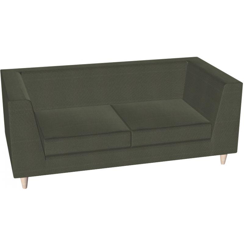 Ref. 93615, Canapé Lounge 2 places L146cm tissu uni cyprès, marque HARMONY