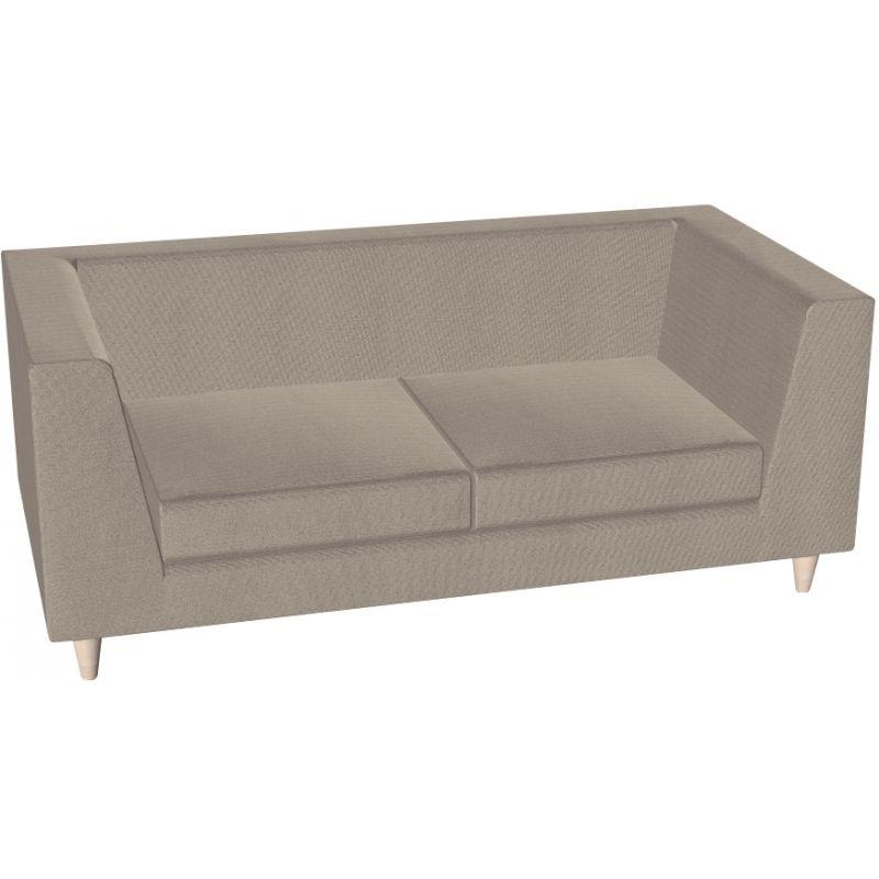 Ref. 93616, Canapé Lounge 2 places L146cm tissu uni givre, marque HARMONY