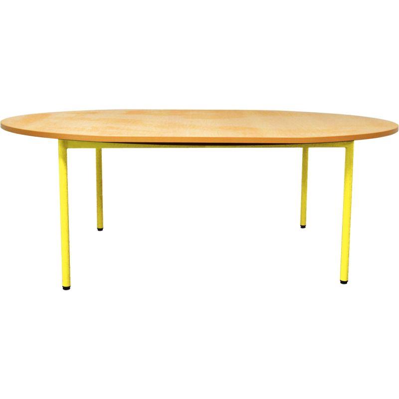 Ref. 94208, Table  ovale 120x90cm T0 jaune, Jaune, marque N.C