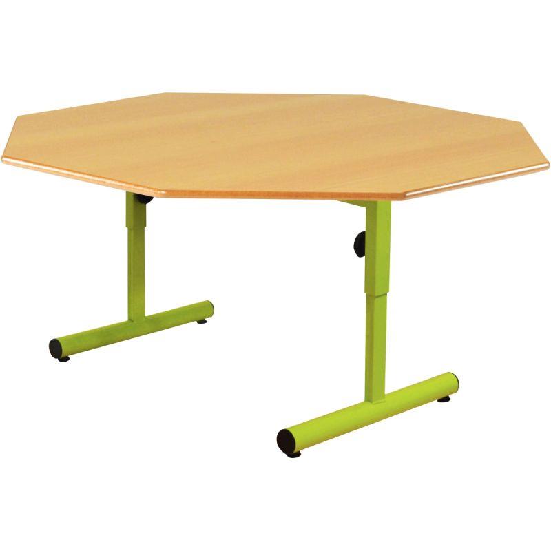 Ref. 94217, Table octogonale 120cm T1 à T3 vert granny, marque N.C