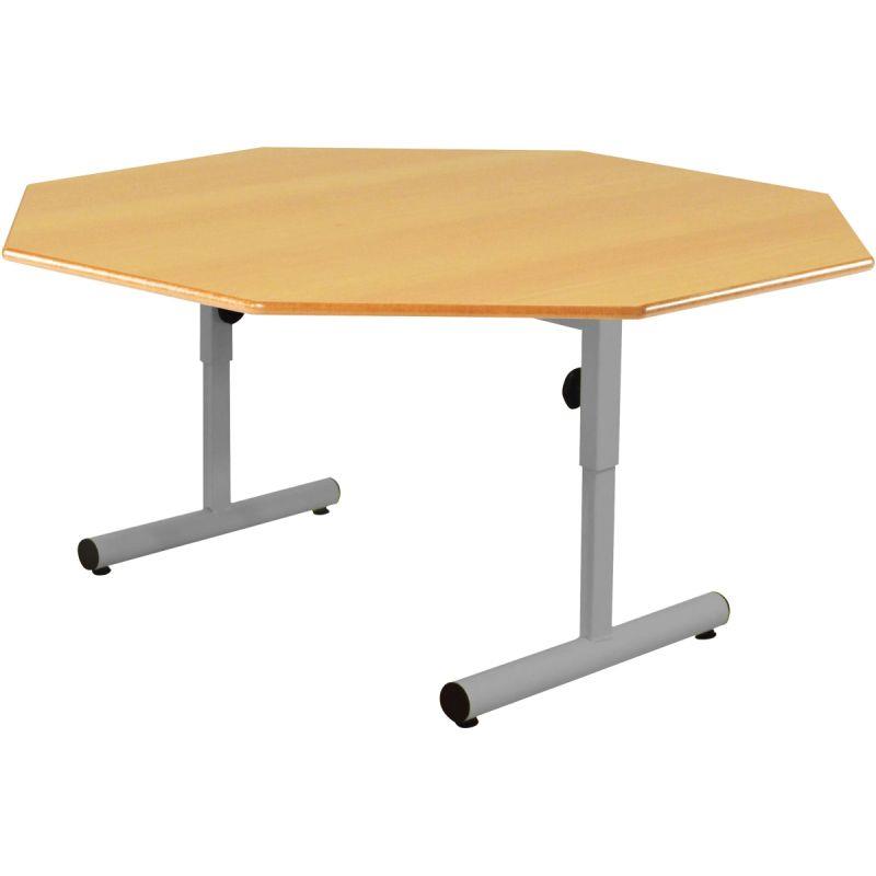 Ref. 94218, Table octogonale 120cm T1 à T3 gris alu, marque N.C
