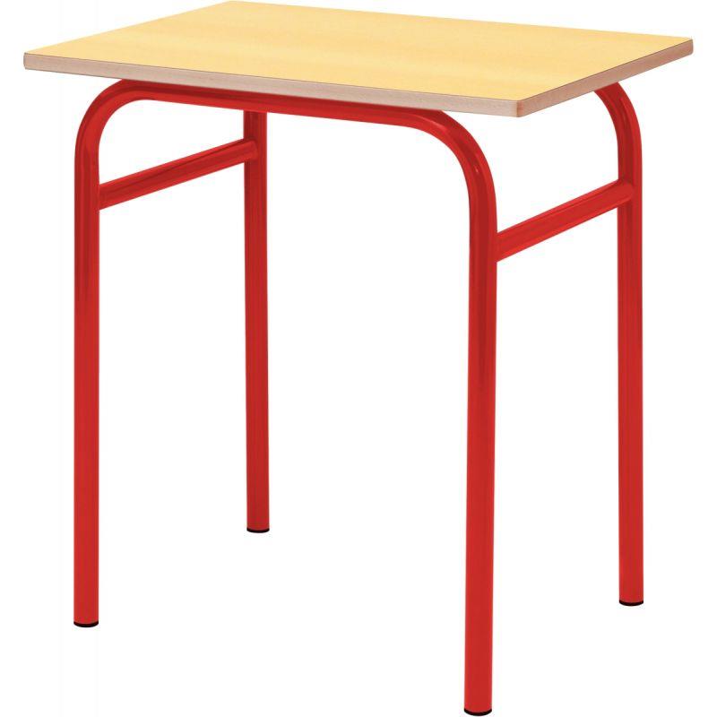 Ref. 94230, Table fixe 4 pieds 70x50cm T6 rouge, marque N.C