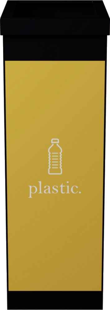 Ref. 94407, Corbeille tri sélectif plastique noir 60L, marque PAPERFLOW