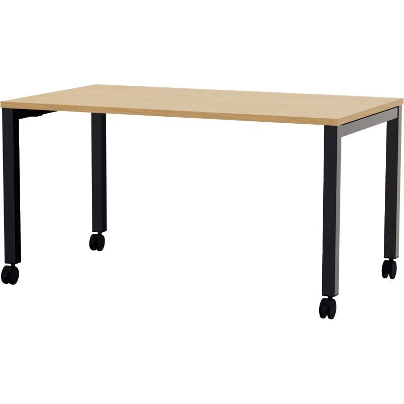 Ref. 94785, Table L180 cm x P80 cm x H73,5 cm Perform Mobile plateau Chêne Clair piétement Noir, marque N.C