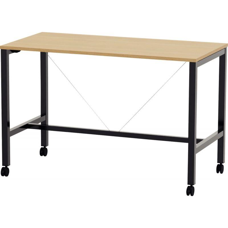 Ref. 94791, Table L160 cm x P80 cm x H104,5 cm Perform Mobile plateau Chêne Clair piétement Noir, marque N.C