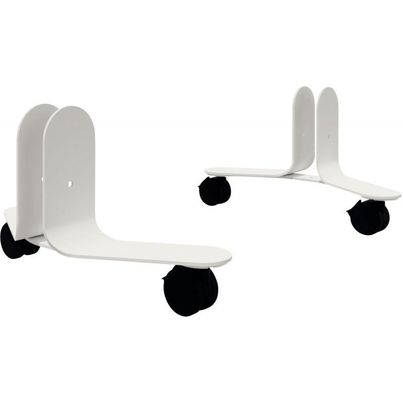 Ref. 94830, Jeu de 2 pieds sur roulettes Blanc, marque N.C