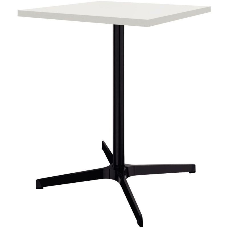 Ref. 94838, Table indoor L60 cm x l60 cm x H73,5 cm Lucie plateau Blanc neige piétement Noir, marque N.C