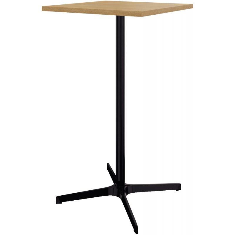 Ref. 94841, Table indoor L60 cm x l60 cm x H105 cm Lucie plateau Chêne Clair piétement Noir, marque N.C