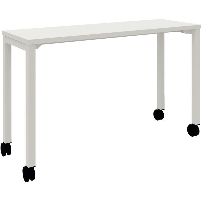 Ref. 95143, Table L120 cm x P40 cm x H73,5 cm Perform Mobile plateau Blanc neige piétement Noir, marque N.C