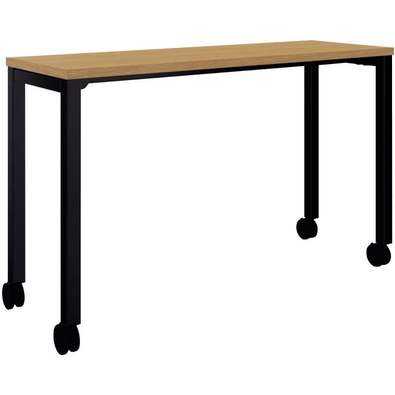 Ref. 95144, Table L120 cm x P40 cm x H73,5 cm Perform Mobile plateau Chêne Clair piétement Noir, marque N.C