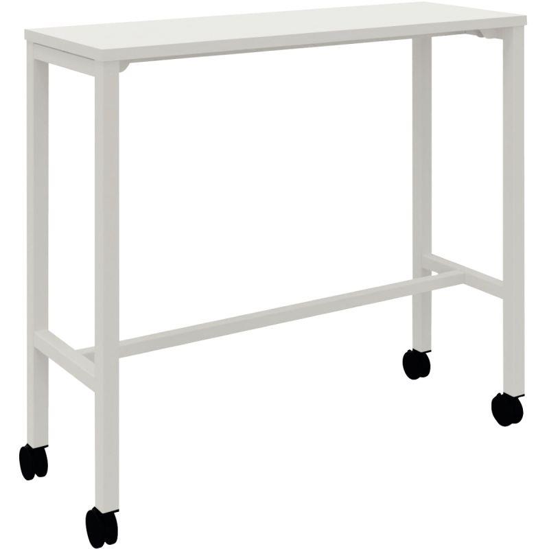 Ref. 95146, Table L120 cm x P40 cm x H104,5 cm Perform Mobile plateau Blanc neige piétement Noir, marque N.C