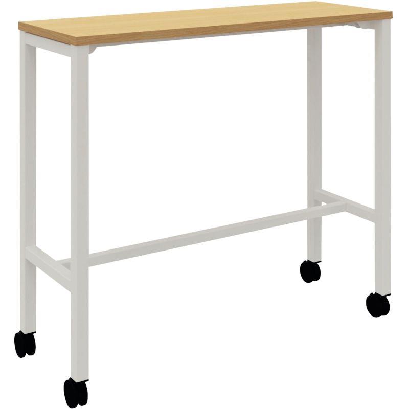 Ref. 95148, Table L120 cm x P40 cm x H104,5 cm Perform Mobile plateau Chêne Clair piétement Blanc, marque N.C