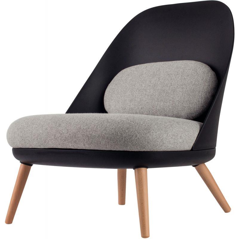 Ref. 95641, Fauteuil Cocoon noir/gris, marque PAPERFLOW