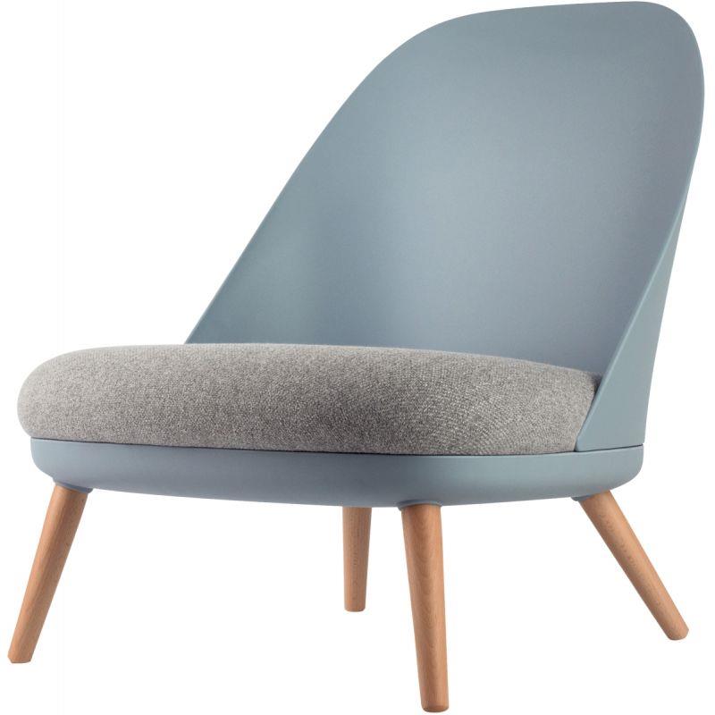 Ref. 95642, Fauteuil Cocoon bleu/gris, marque PAPERFLOW