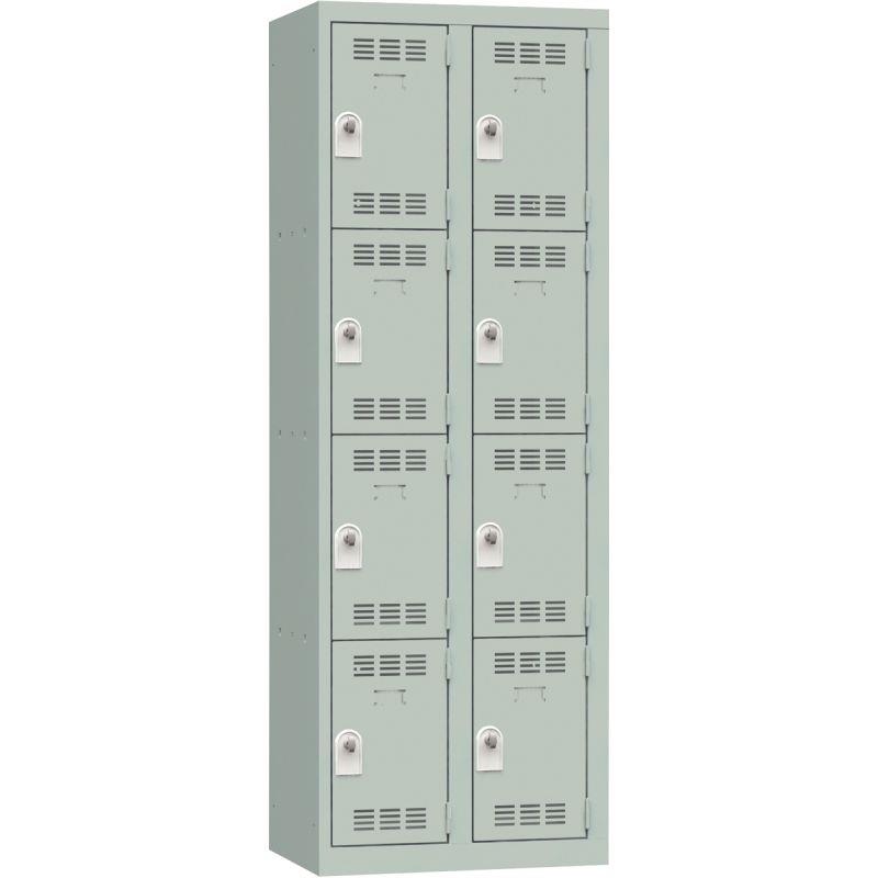 Ref. 95679, Vestiaire d''atelier 2 colonnes 8 cases industrie propre L60cm gris, marque N.C