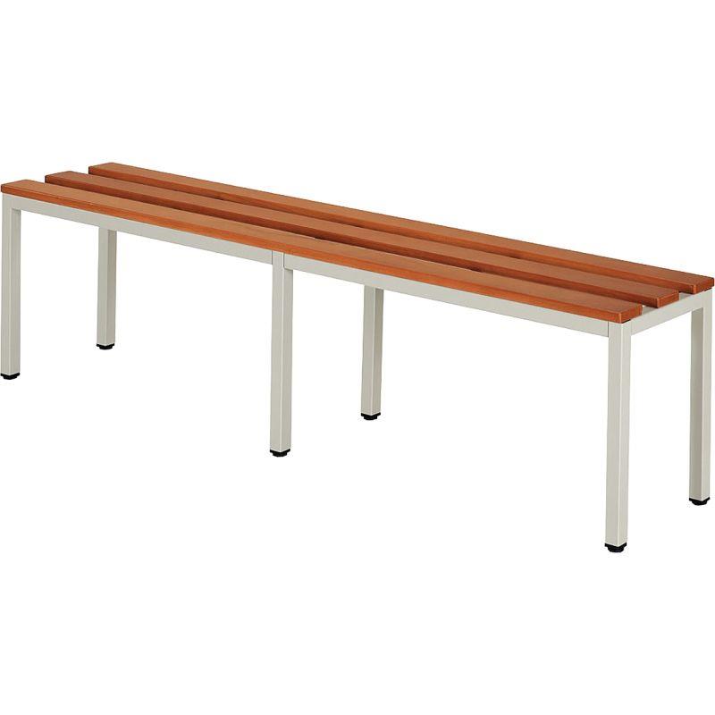 Ref. 95763, Banc vestiaire L200cm gris clair/Hêtre clair, marque N.C