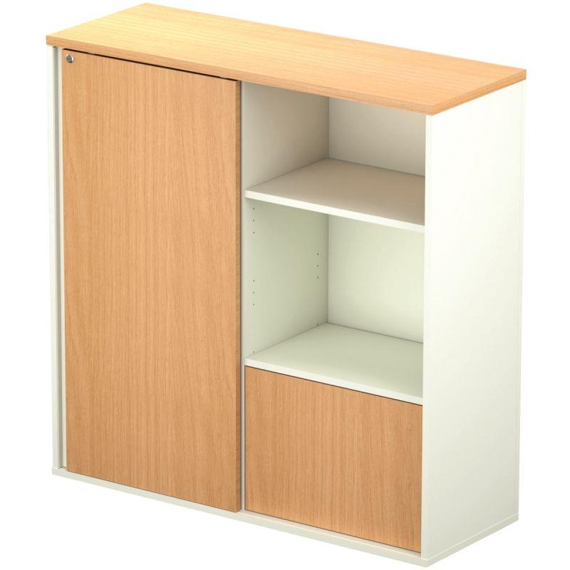 Ref. 95799, Bloc tiroir dossiers suspendus chêne clair/blanc, marque N.C