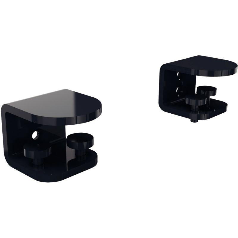 Ref. 96054, Lot de 2 pinces de fixation anthracite, marque N.C