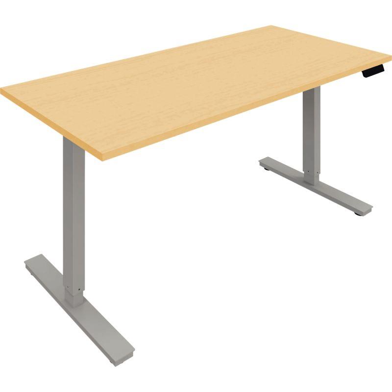 Ref. 96140, Bureau individuel Slade L140xP80cm plateau érable/piètement alu, marque N.C