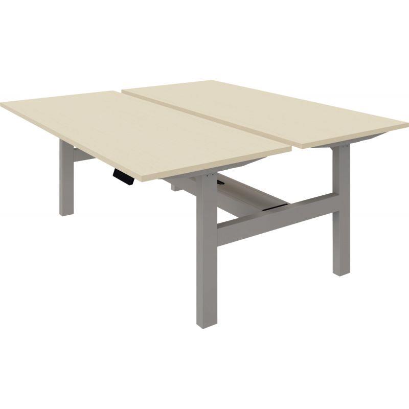 Ref. 96143, Bureau partagé Slade L160xP80cm plateau érable/piètement alu, marque N.C